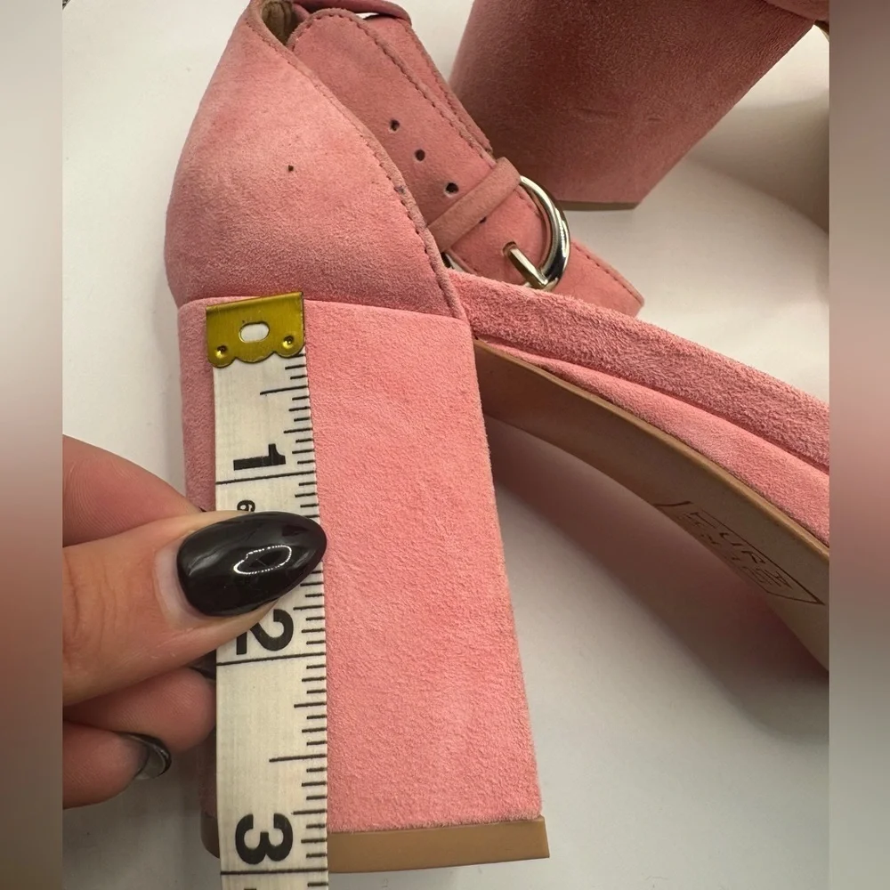Naturalizer Pearlyn pink leather suede Barbiecore blockheel chunky 90’s platform